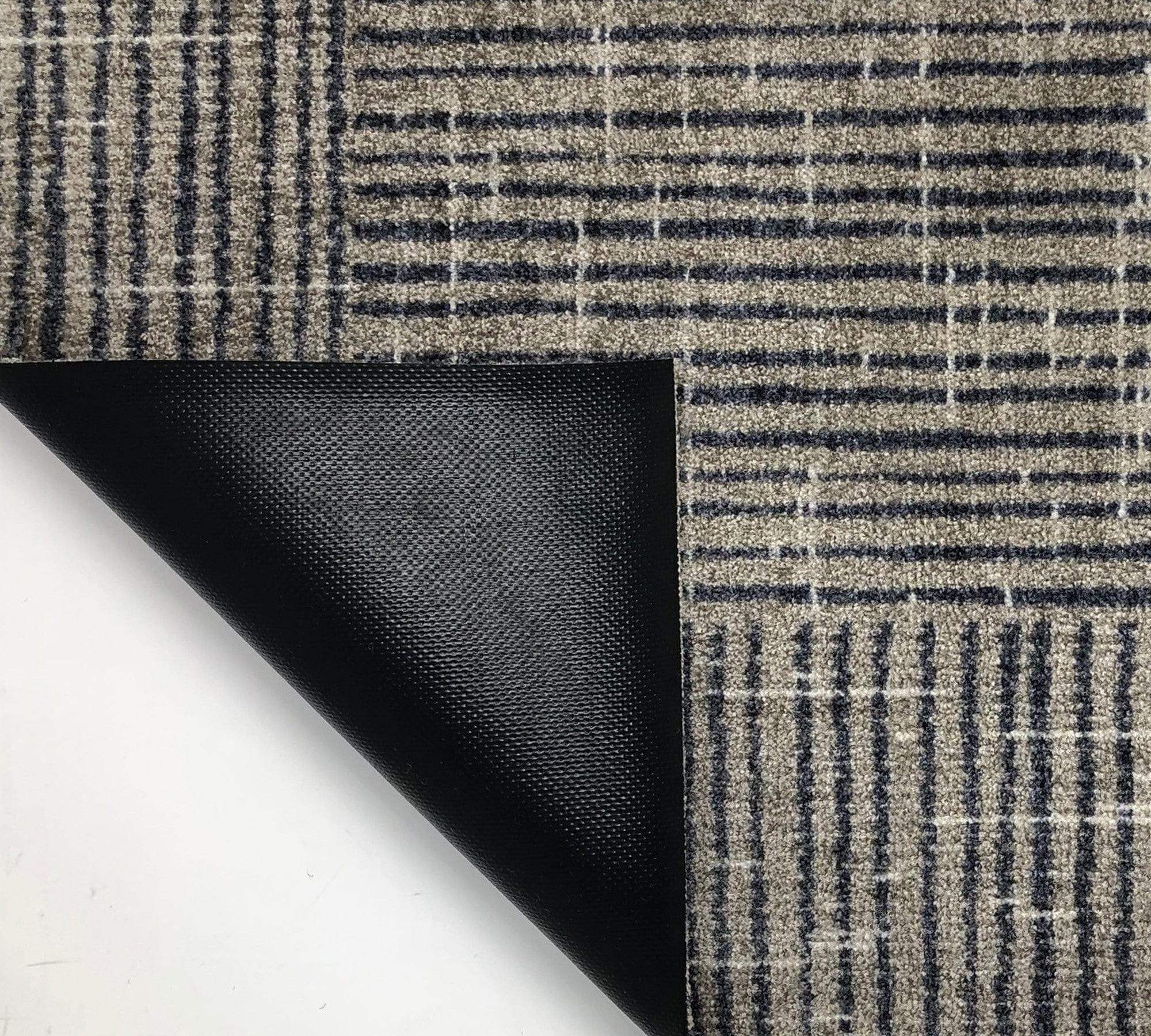 2' X 6' Modern Geo Lines in Squares Washable Runner Rug - Image 4