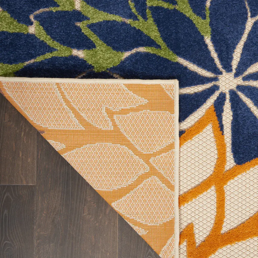 2' X 6' Multicolor Floral Indoor Outdoor Area Rug - Image 7