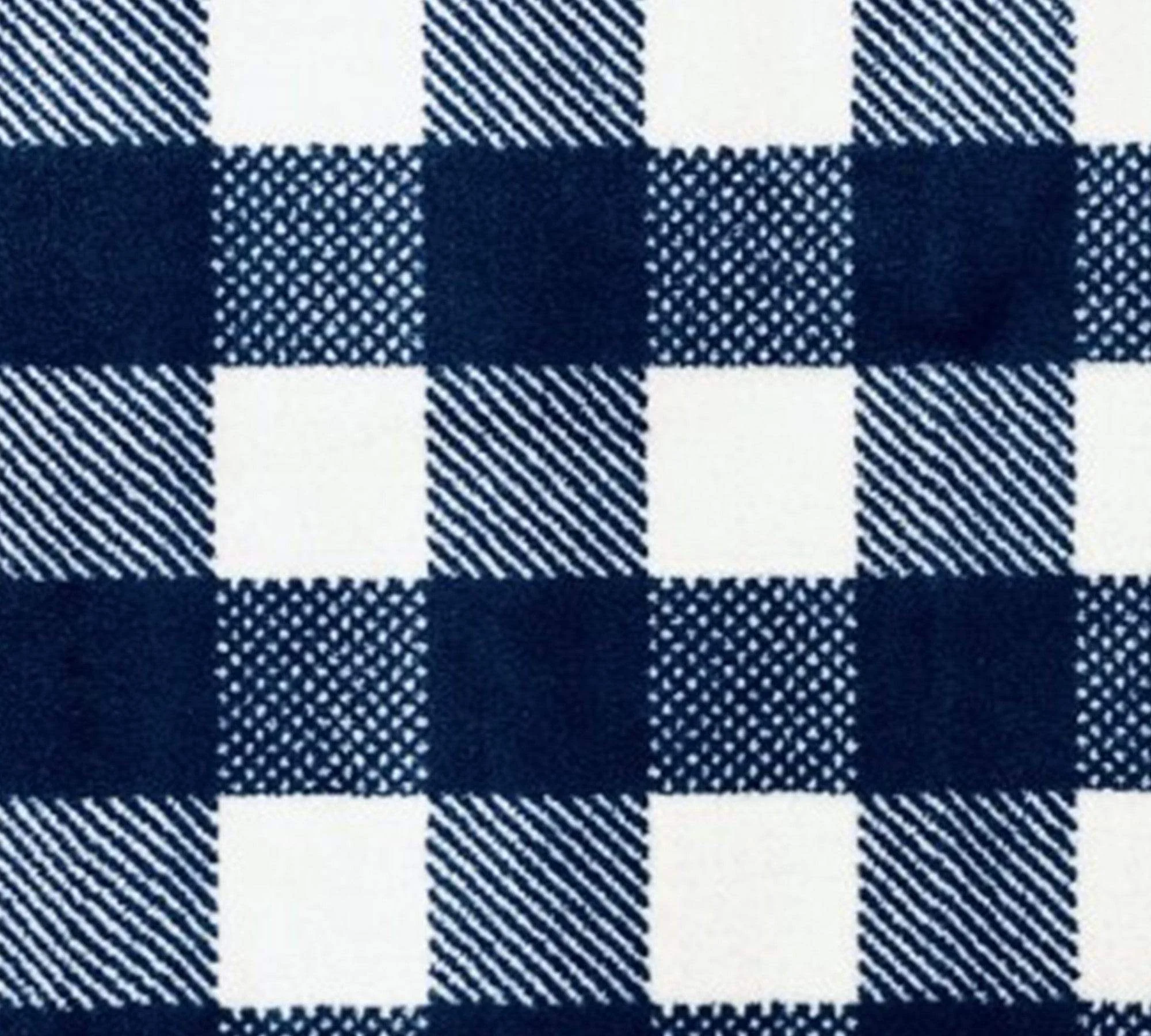 2' X 6' Navy and White Buffalo Plaid Washable Runner Rug - Image 4