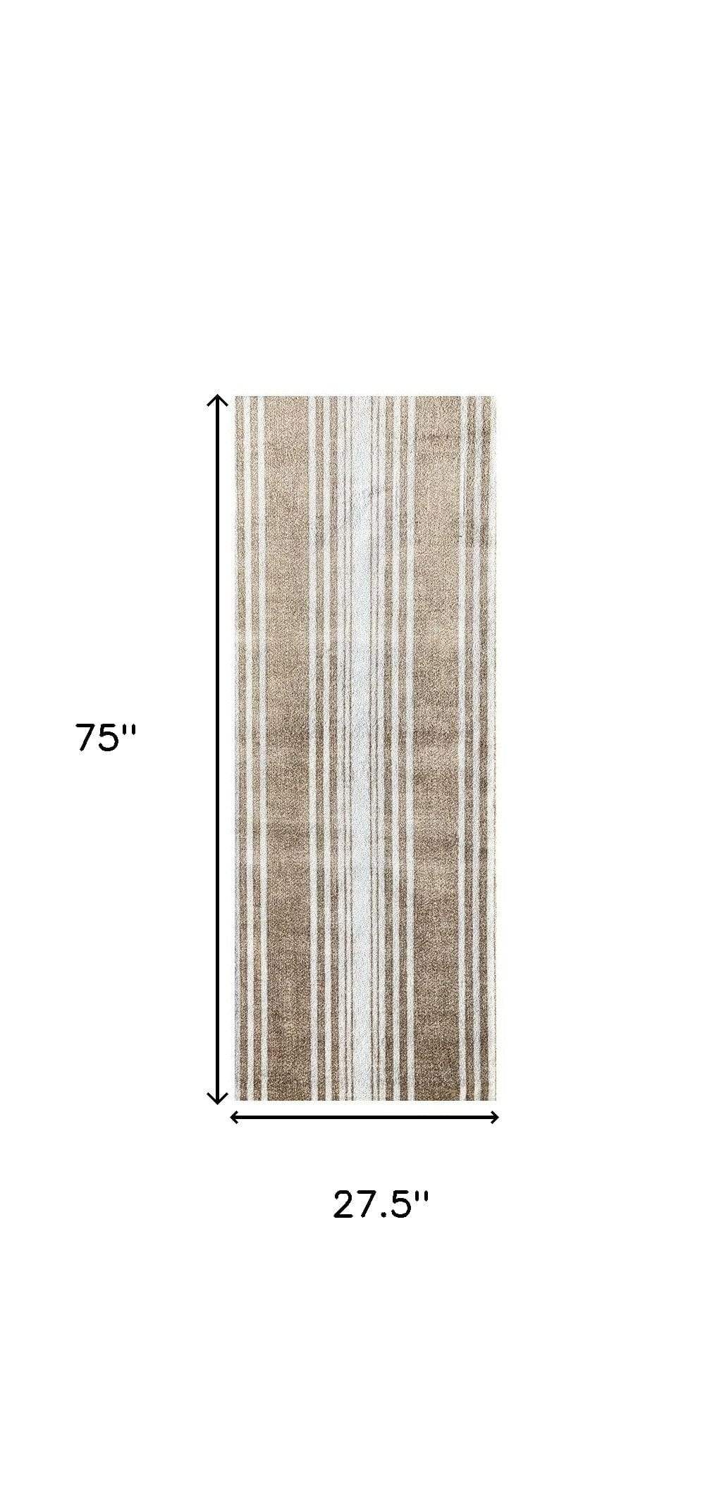 2' X 6' Sandy Shores Regatta Stripe Washable Runner Rug - Image 3