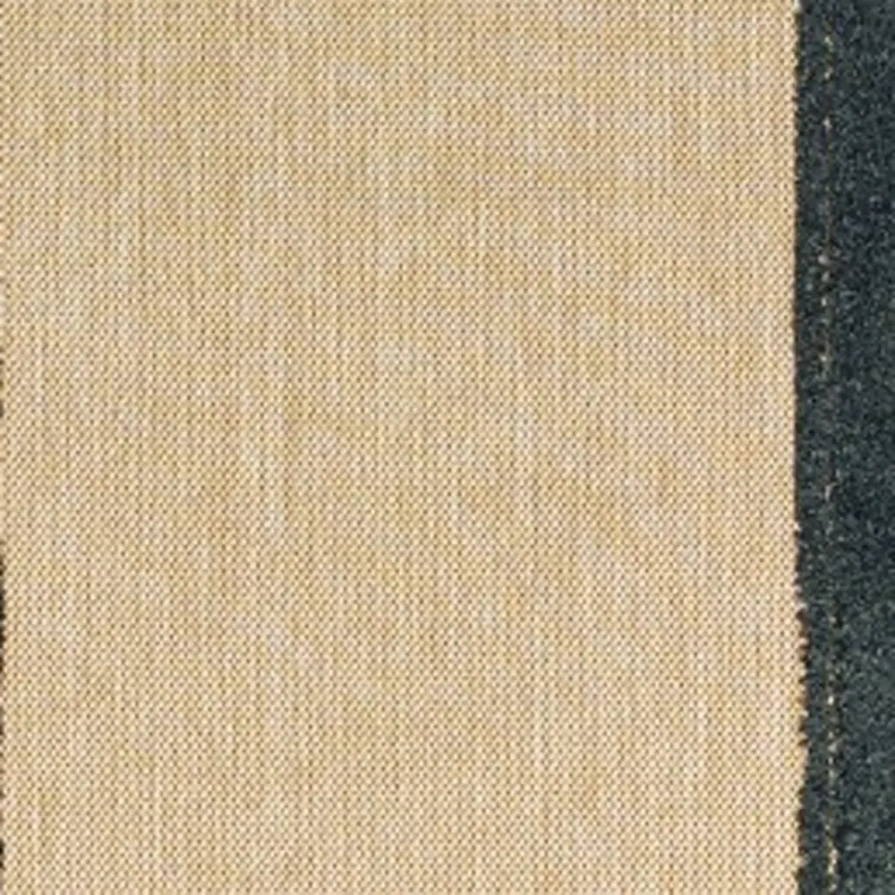 2' X 8' Beige and Black Indoor Outdoor Area Rug - Image 2