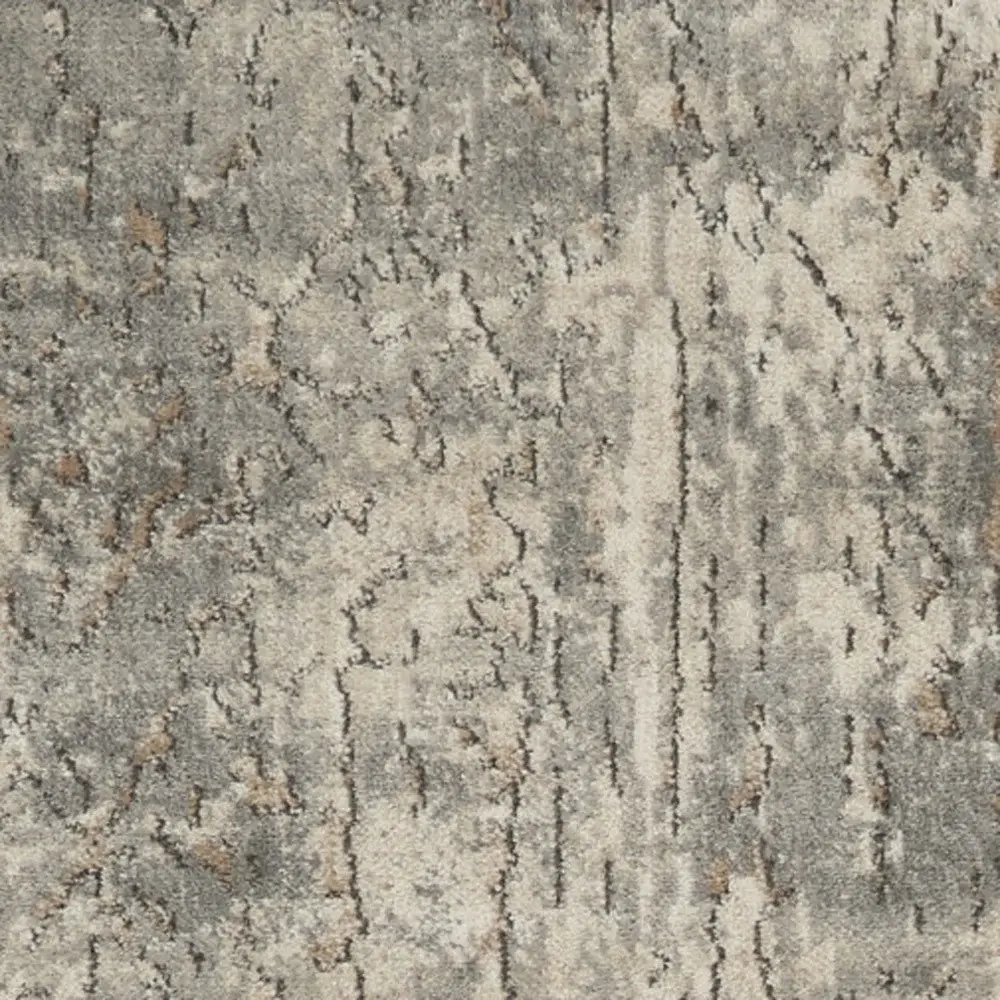 2' X 8' Beige And Grey Abstract Power Loom Non Skid Runner Rug - Image 8