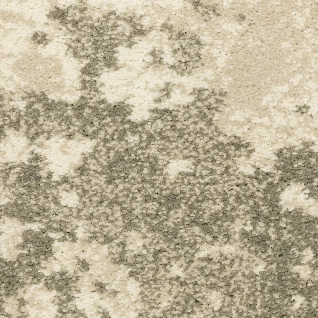 2' X 8' Beige And Grey Abstract Power Loom Stain Resistant Runner Rug - Image 8