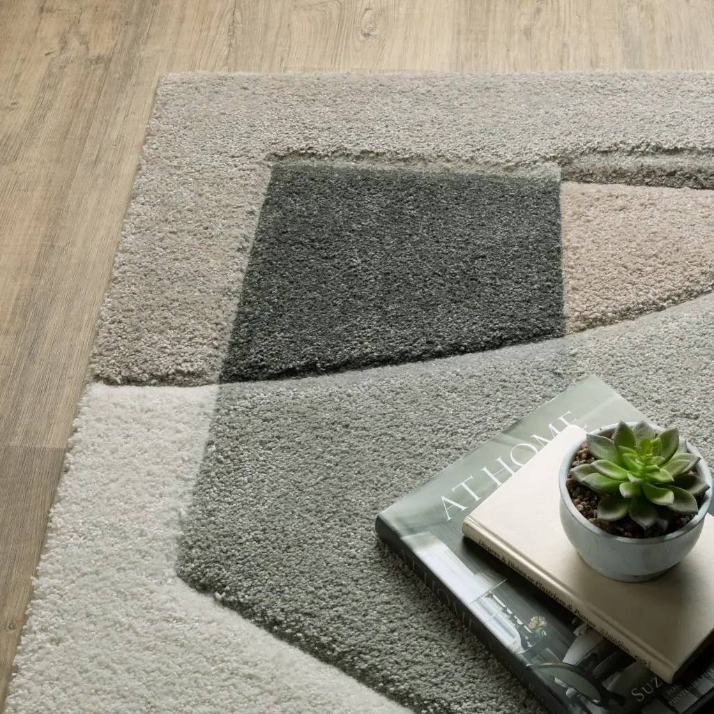 2' X 8' Brown And Ivory Geometric Power Loom Runner Rug - Image 3