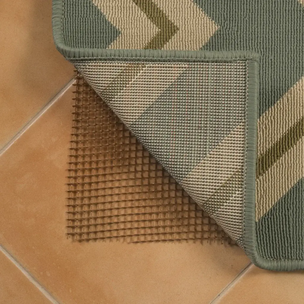 2' x 8' Brown Non Slip Outdoor Rug Pad - Image 7