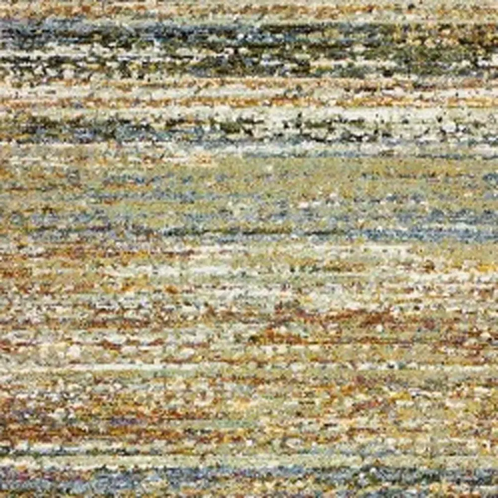 2' X 8' Gold And Green Abstract Runner Rug - Image 4