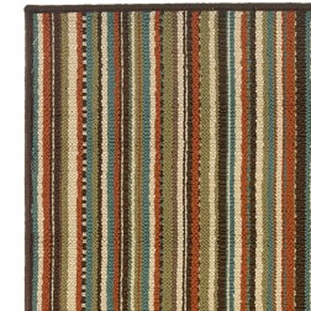 2' X 8' Green Indoor Outdoor Area Rug - Image 2