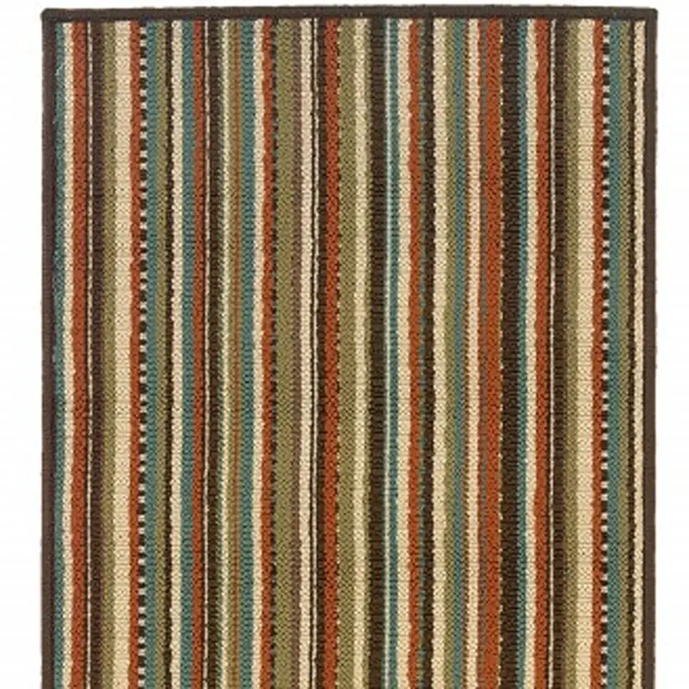 2' X 8' Green Indoor Outdoor Area Rug - Image 3