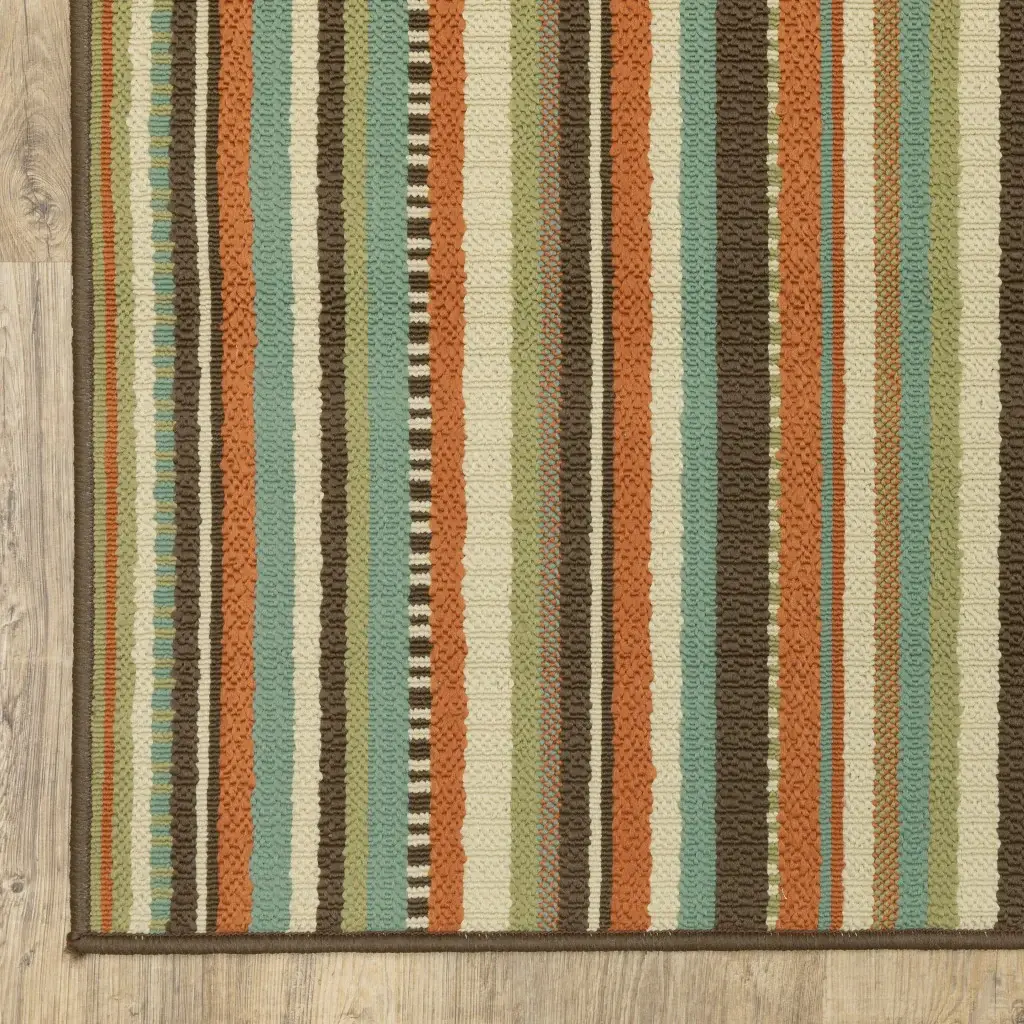 2' X 8' Green Indoor Outdoor Area Rug - Image 4