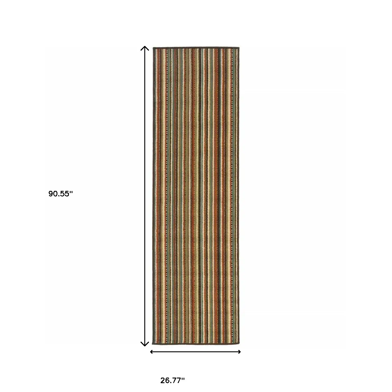 2' X 8' Green Indoor Outdoor Area Rug - Image 6