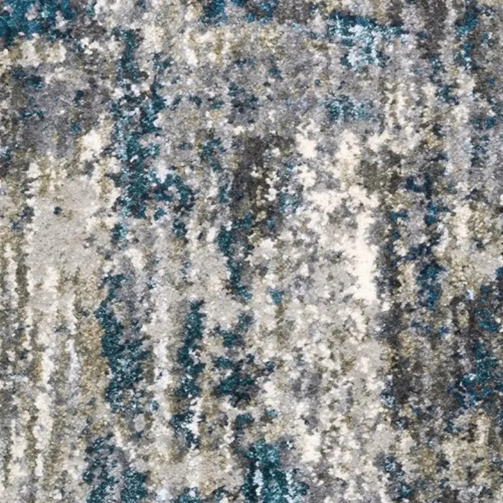 2' X 8' Grey And Blue Grey Skies Runner Rug - Image 4
