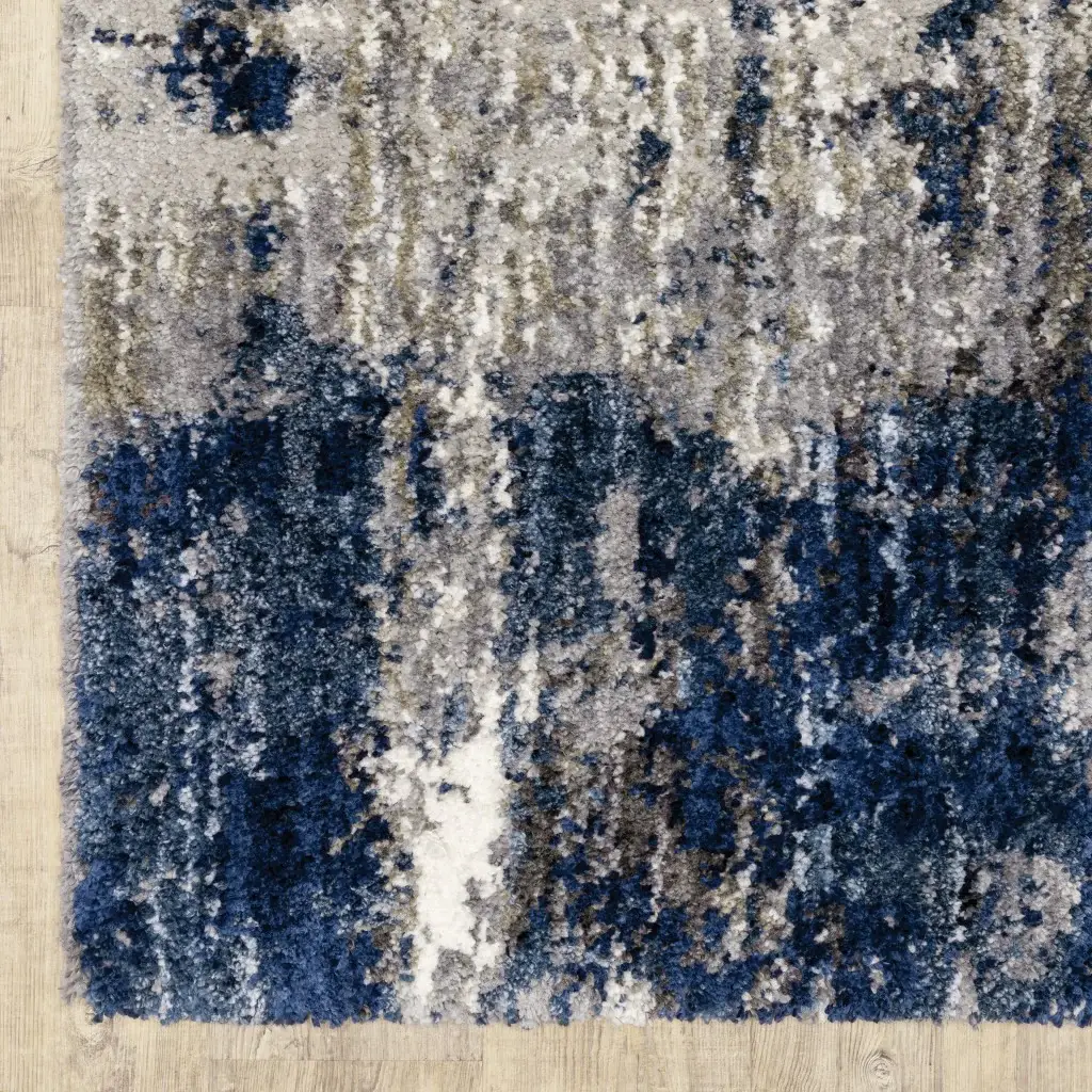 2' X 8' Grey And Blue Grey Skies Runner Rug - Image 6