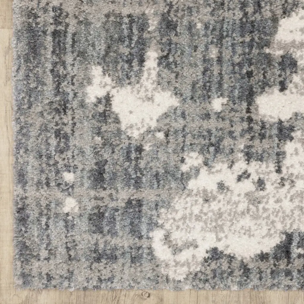 2' X 8' Grey And Ivory Grey Matter Runner Rug - Image 2