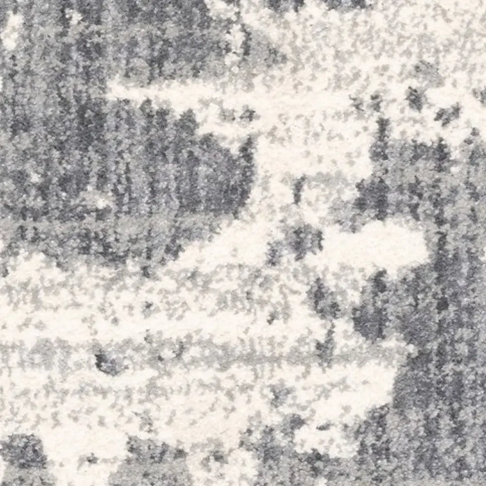 2' X 8' Grey And Ivory Grey Matter Runner Rug - Image 3