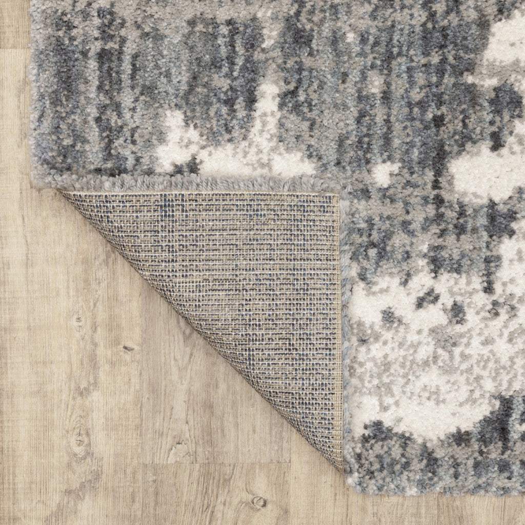2' X 8' Grey And Ivory Grey Matter Runner Rug - Image 6