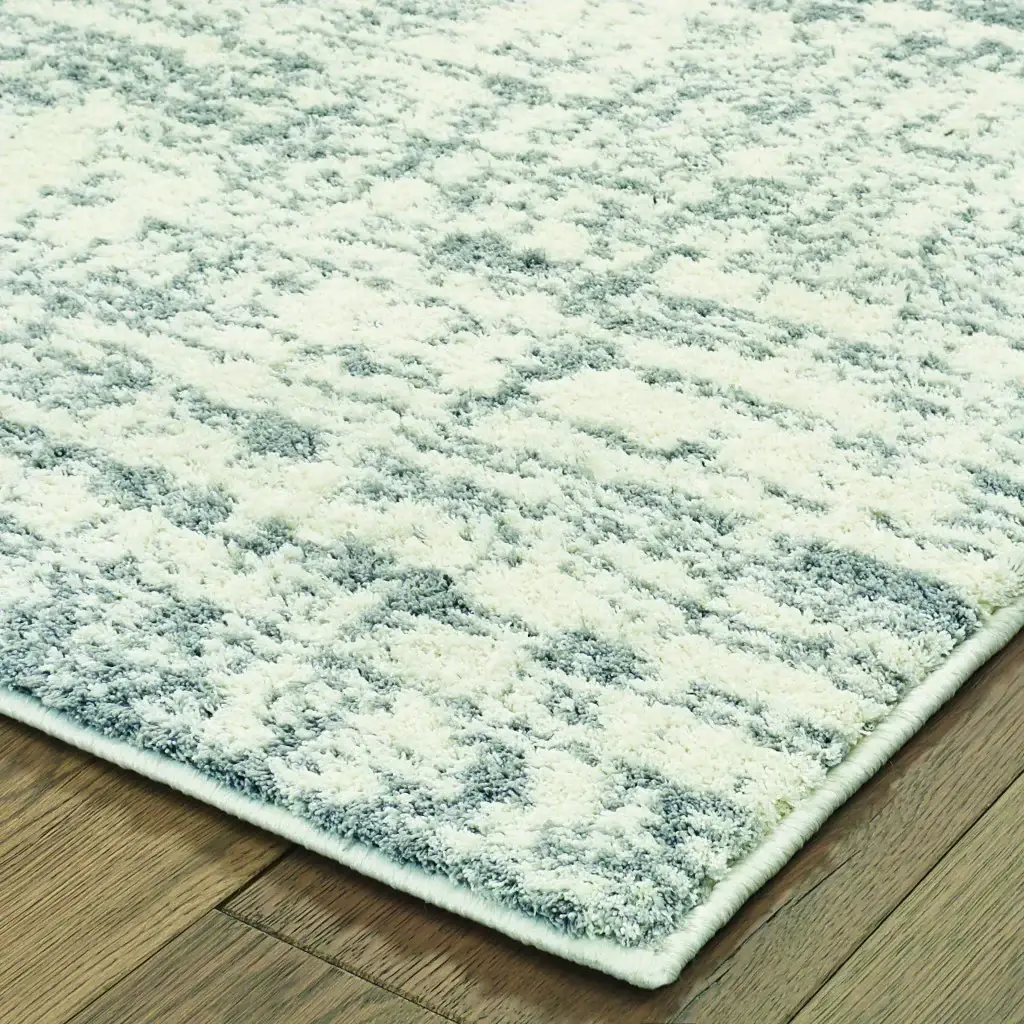 2' X 8' Ivory And Gray Abstract Strokes Runner Rug - Image 6