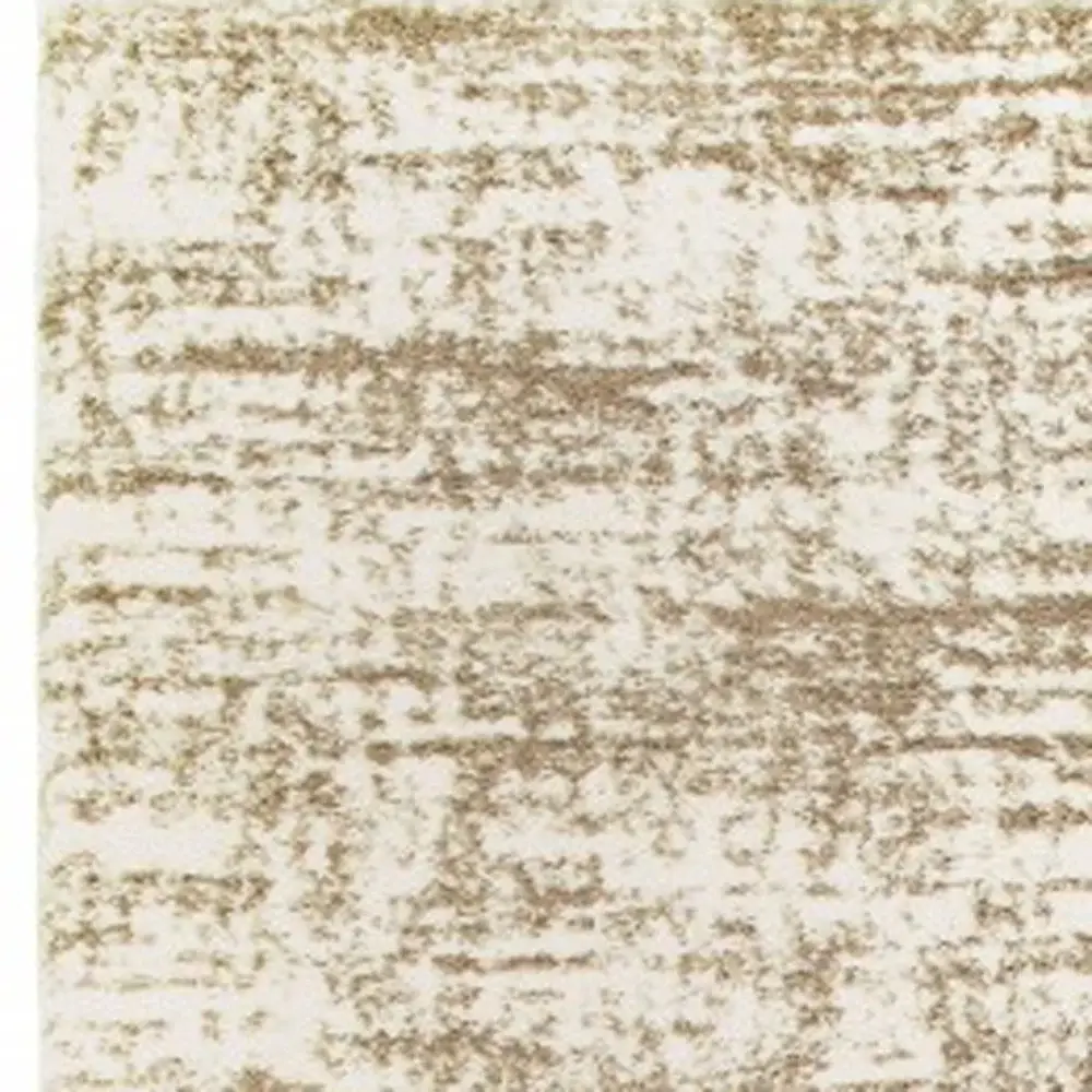 2' X 8' Ivory And Gray Abstract Strokes Runner Rug - Image 6