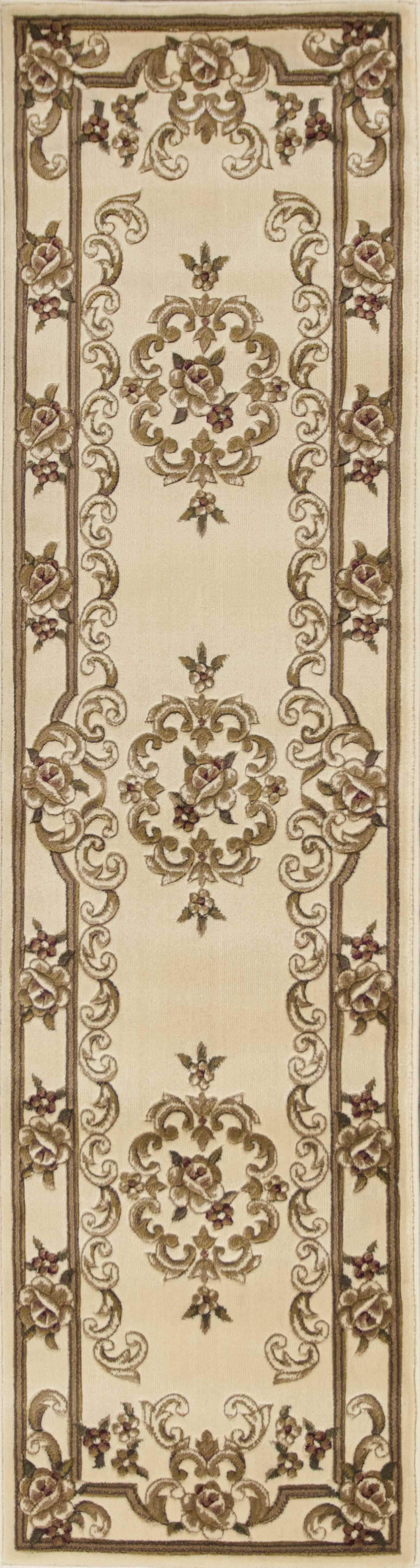 2' X 8' Ivory Medallion Runner Rug - Image 2