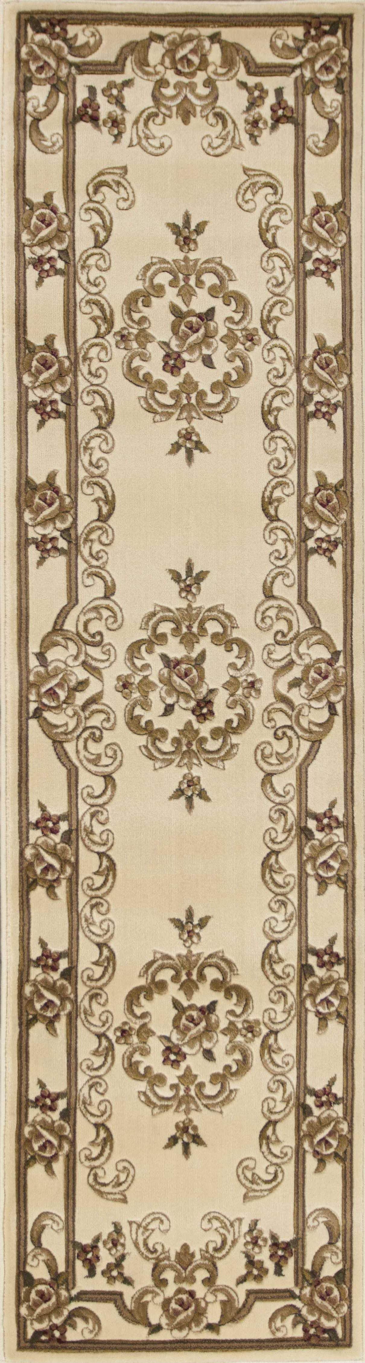 2' X 8' Ivory Medallion Runner Rug - Image 4