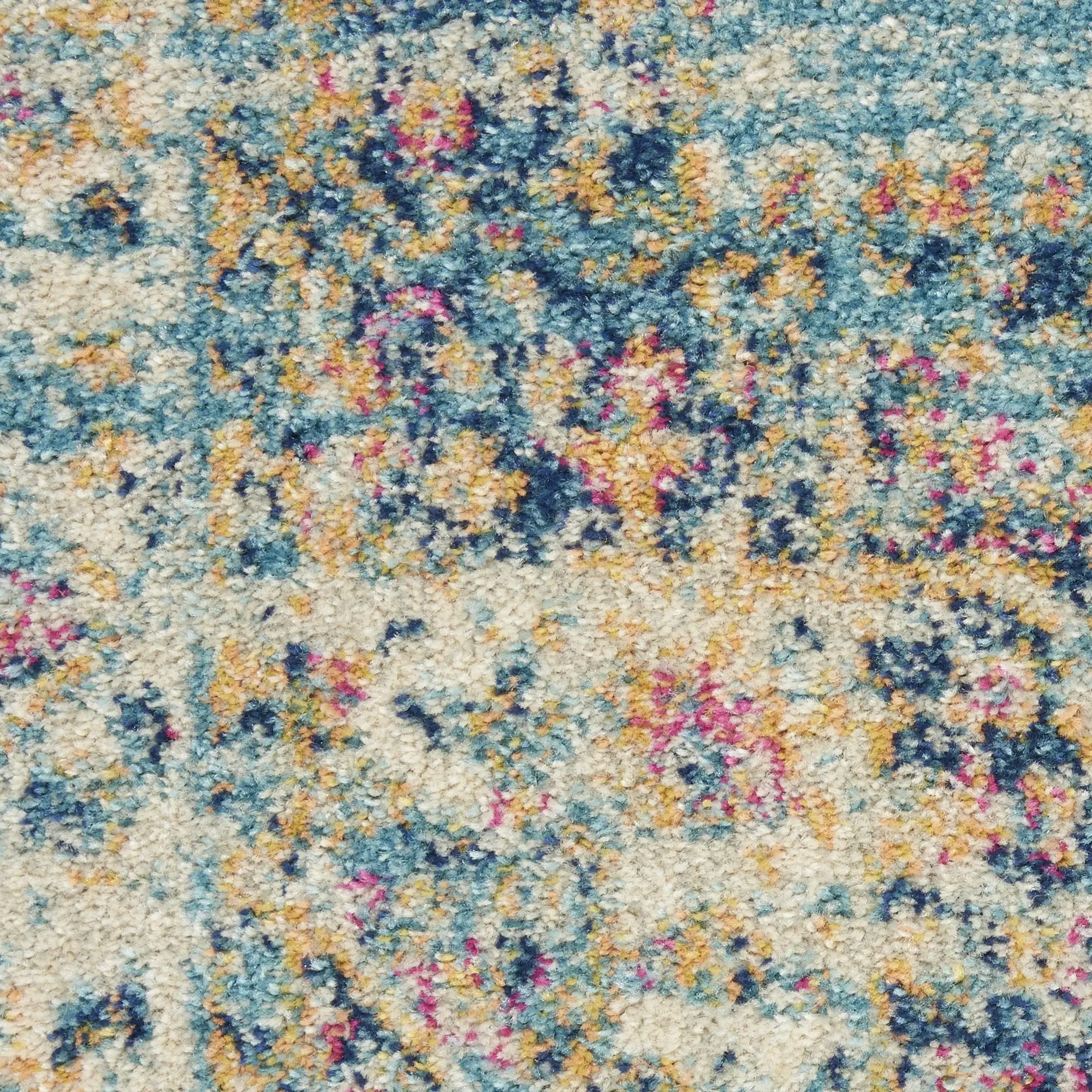2' X 8' Light Blue Distressed Medallion Runner Rug - Image 2