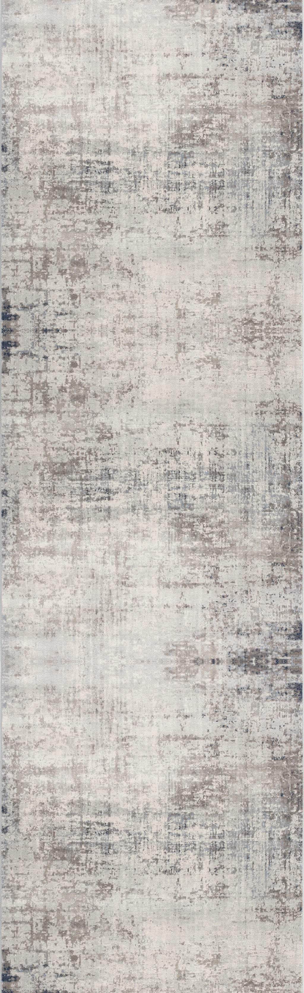 2' X 8' Navy Blue Distressed Striations Runner Rug - Image 2