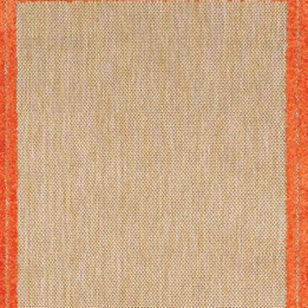 2' X 8' Orange Stain Resistant Indoor Outdoor Area Rug - Image 3
