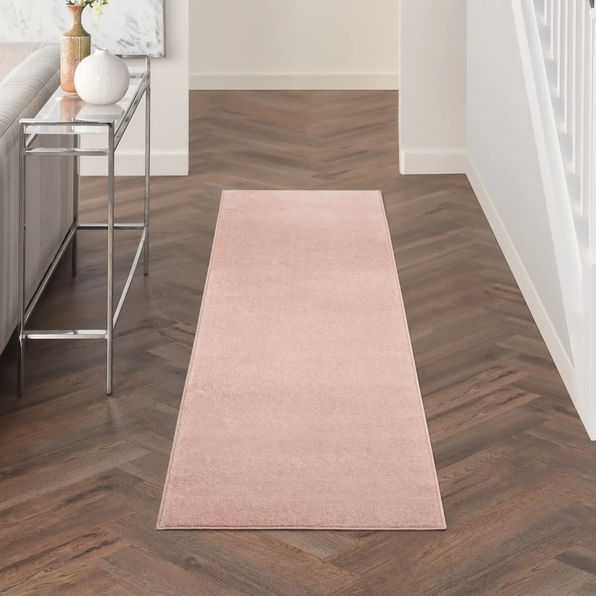 2' X 8' Pink Non Skid Indoor Outdoor Runner Rug - Image 6
