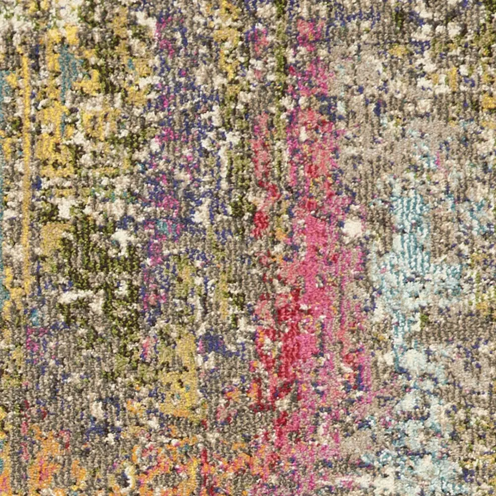 2' X 8' Sunset Abstract Power Loom Non Skid Runner Rug - Image 2