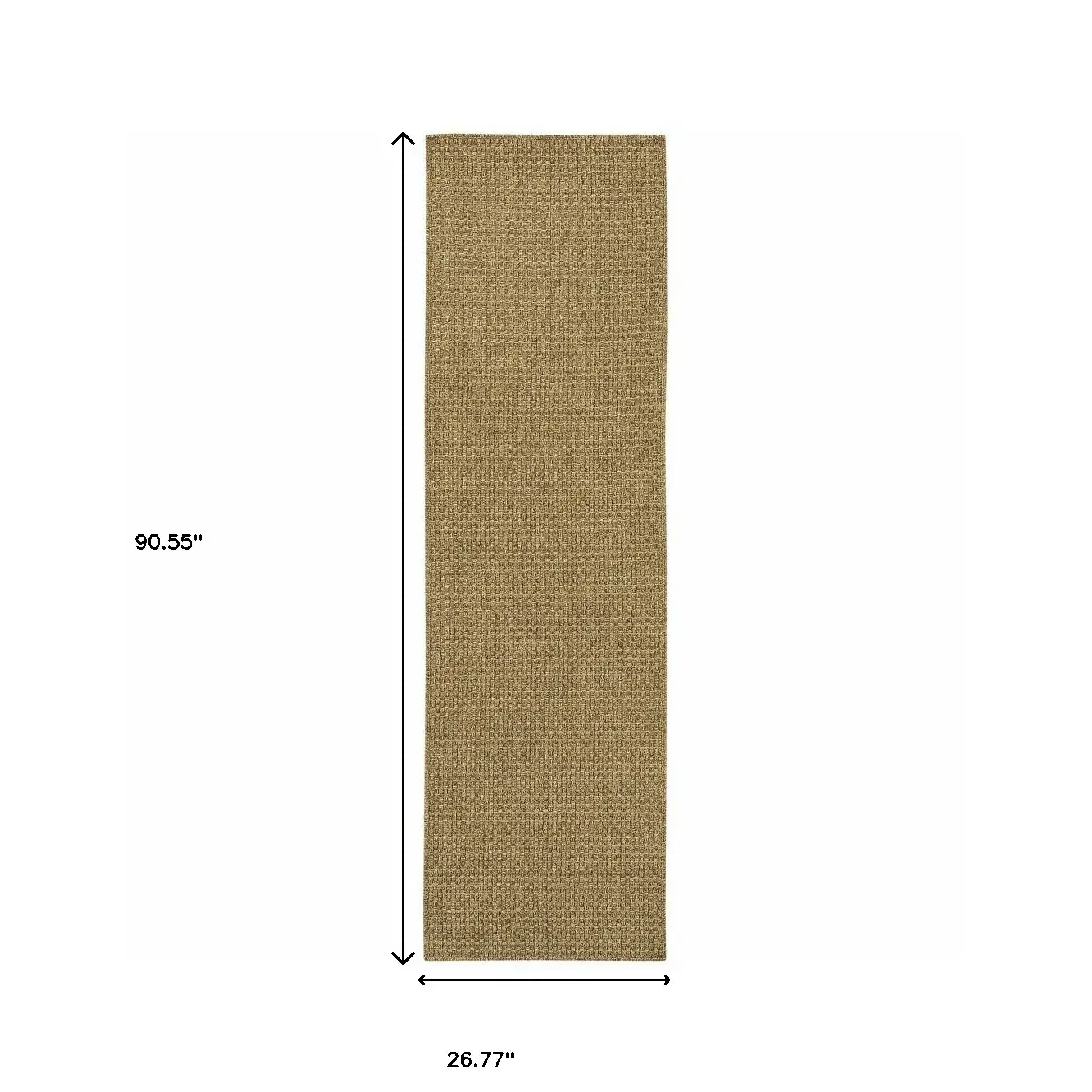 2' X 8' Tan Indoor Outdoor Area Rug - Image 9