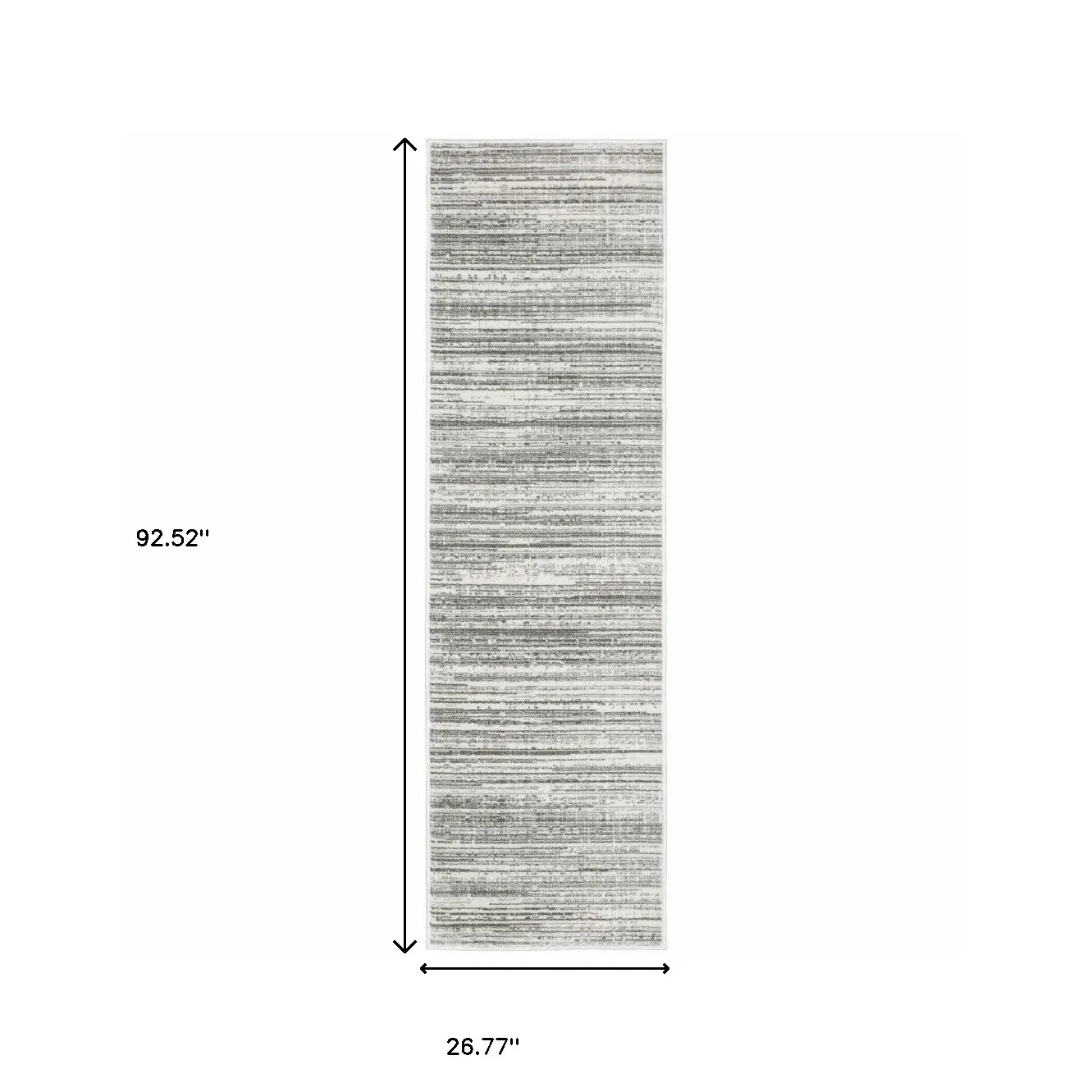 2' X 8' White And Grey Abstract Power Loom Stain Resistant Runner Rug - Image 3