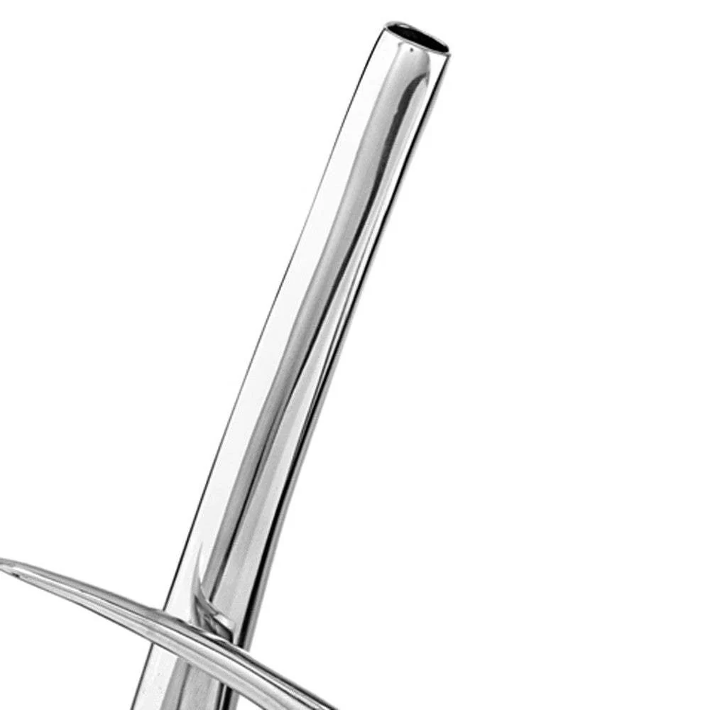 20" Aluminum Silver Modern Abstract Table Vase - Image 4