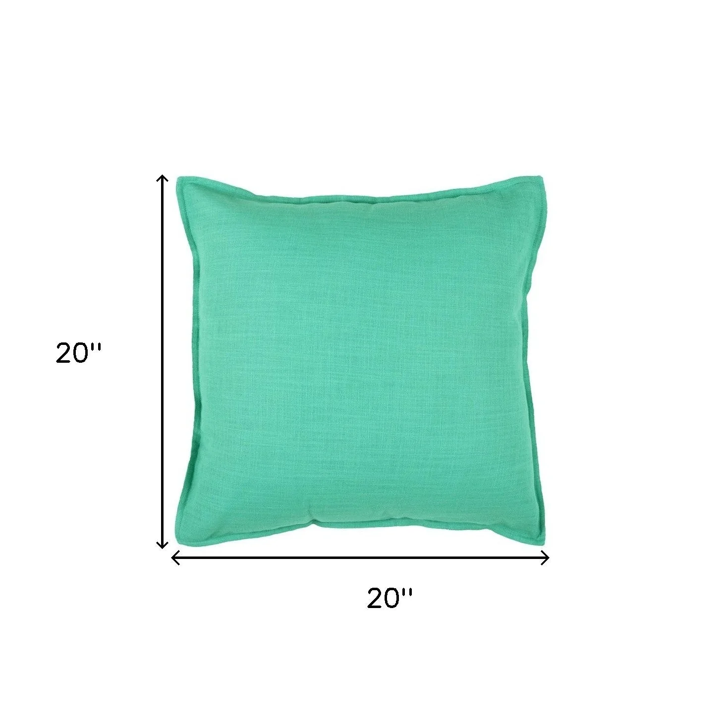 20" Aqua Cotton Throw Pillow - Image 5
