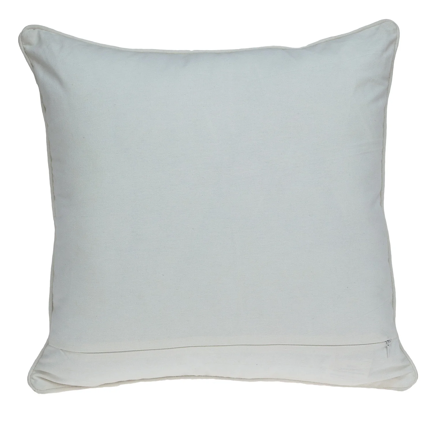 20" Beige and Brown Cotton Throw Pillow - Image 3