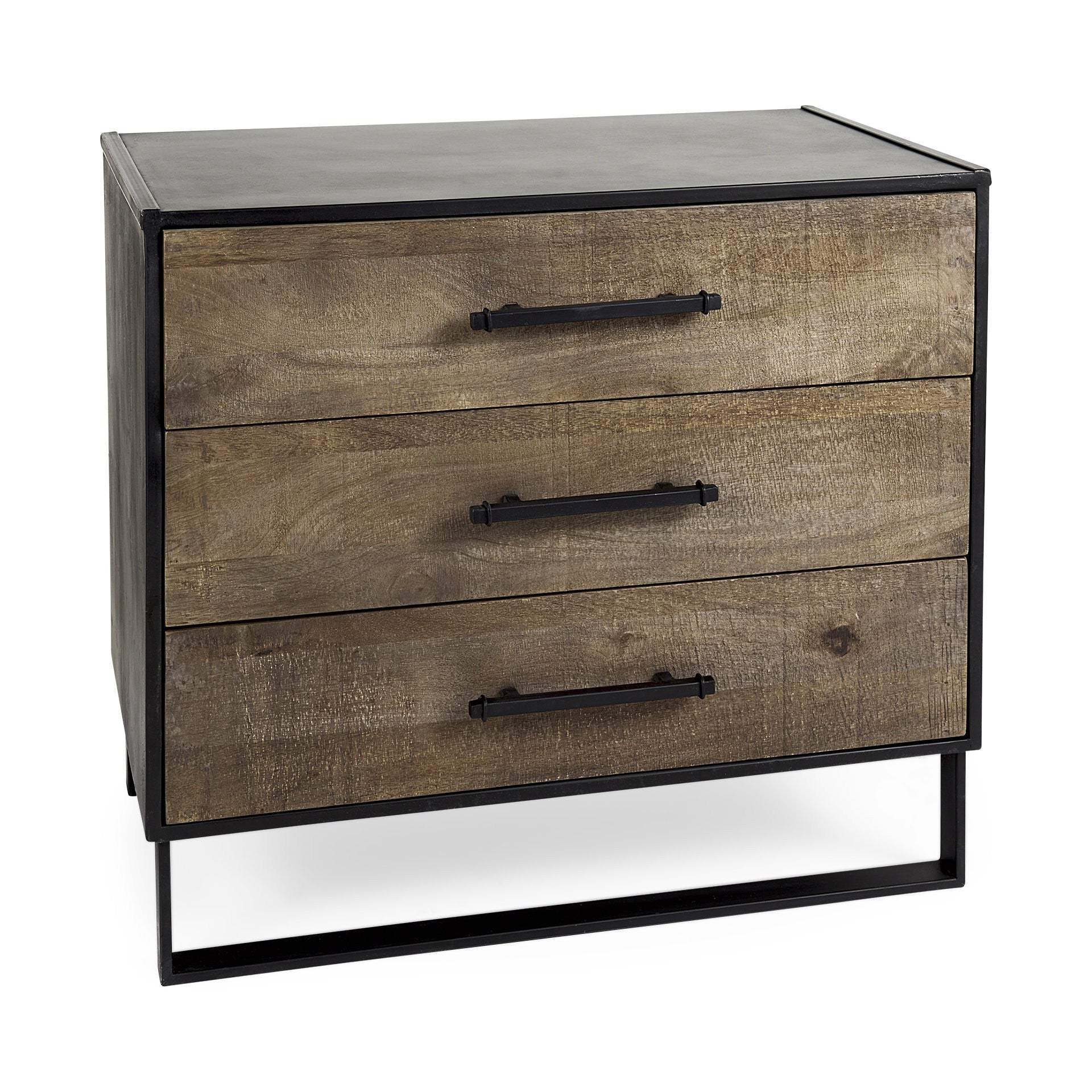 20" Black Accent Cabinet With Three Drawers - Image 5