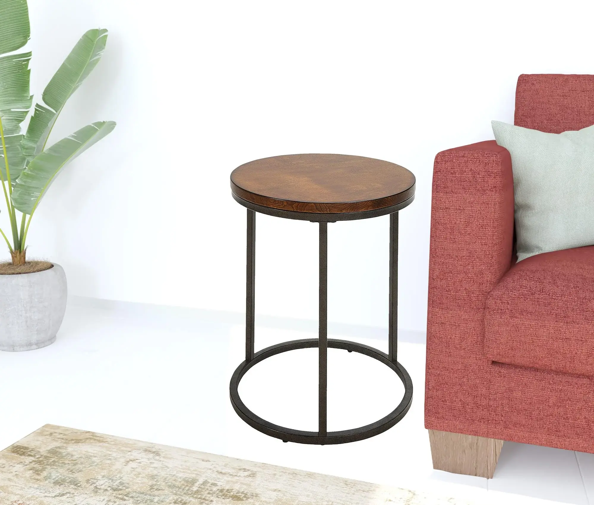 20" Black And Gray Manufactured Wood Square End Table - Image 2