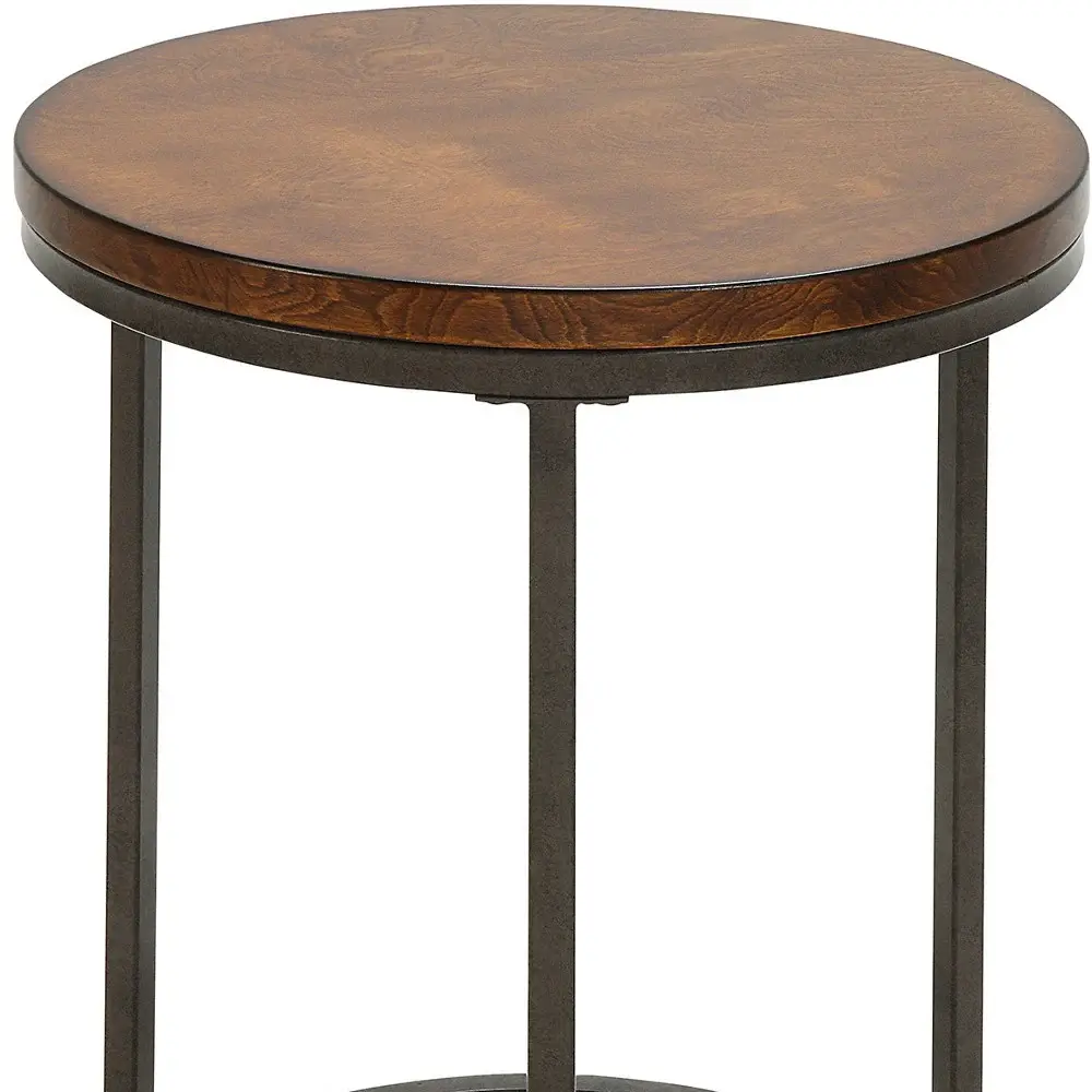 20" Black And Gray Manufactured Wood Square End Table - Image 4