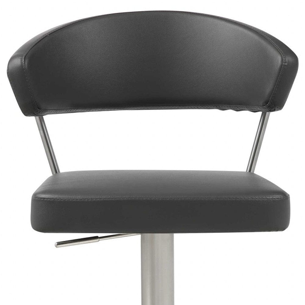 20 " Black And Silver Stainless Steel Bar Chair - Image 8