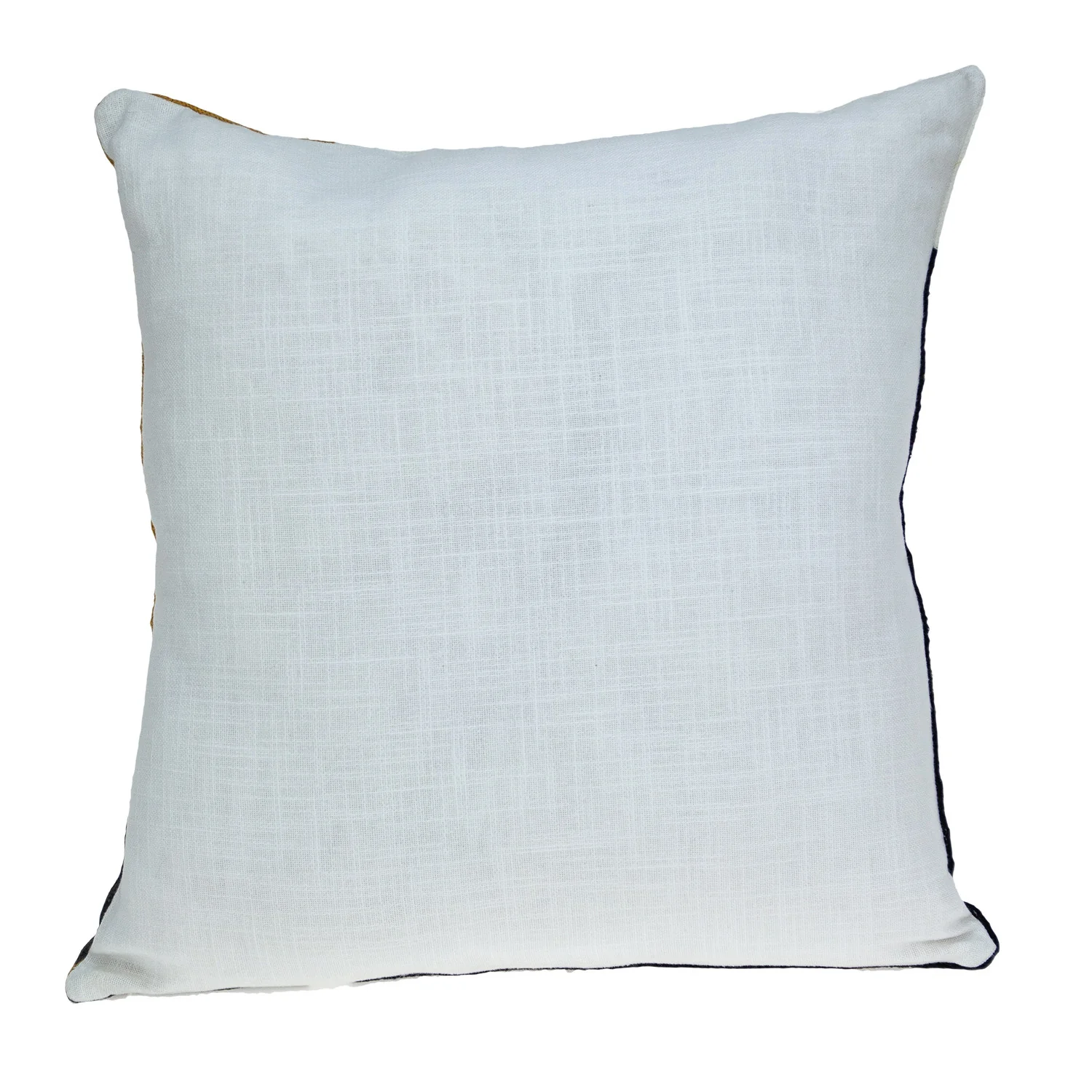 20" Black and Yellow Cotton Throw Pillow - Image 3