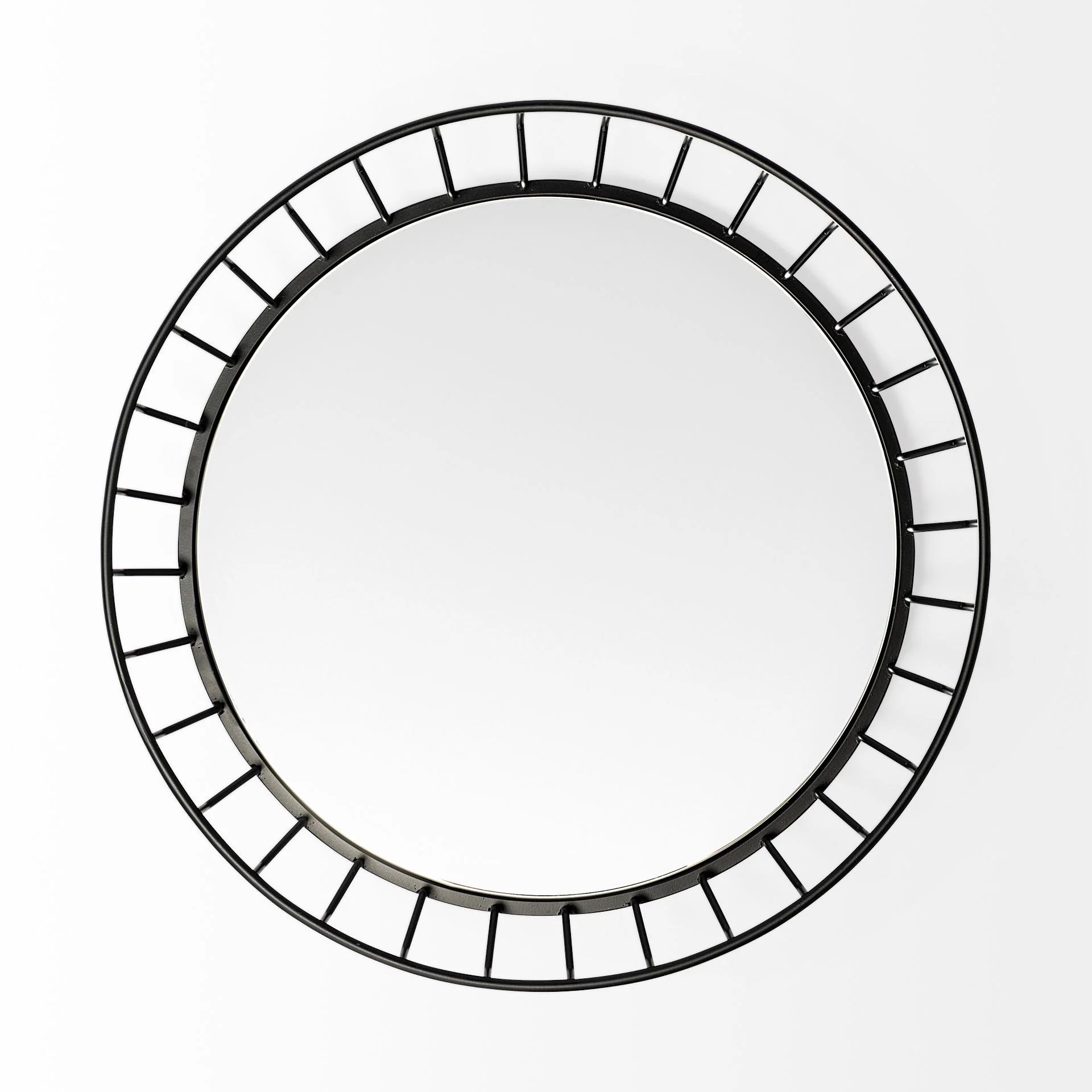 20" Black Round Metal Indoor Outdoor Serving Tray With Handles - Image 3