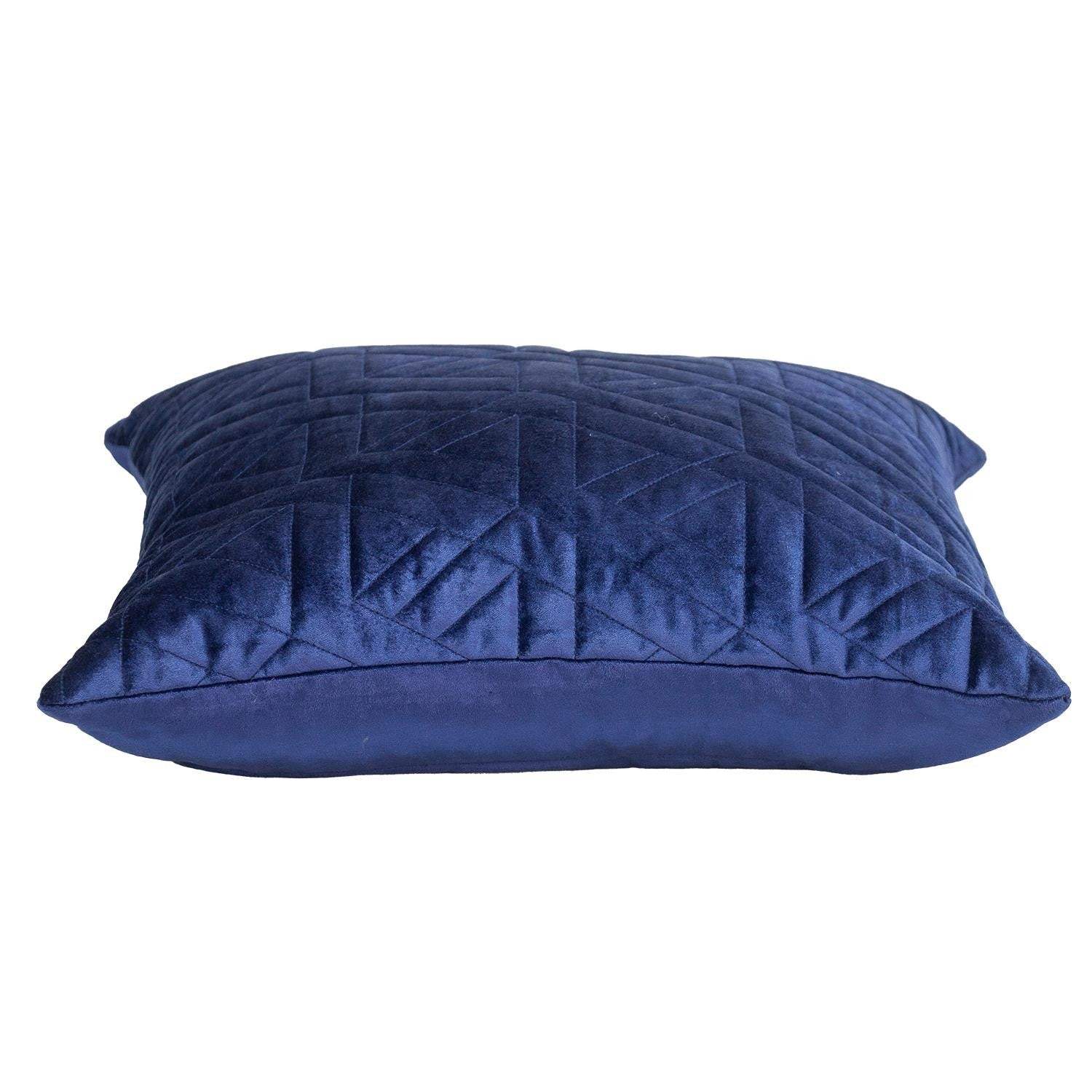 20" Blue Cotton Blend Throw Pillow - Image 4