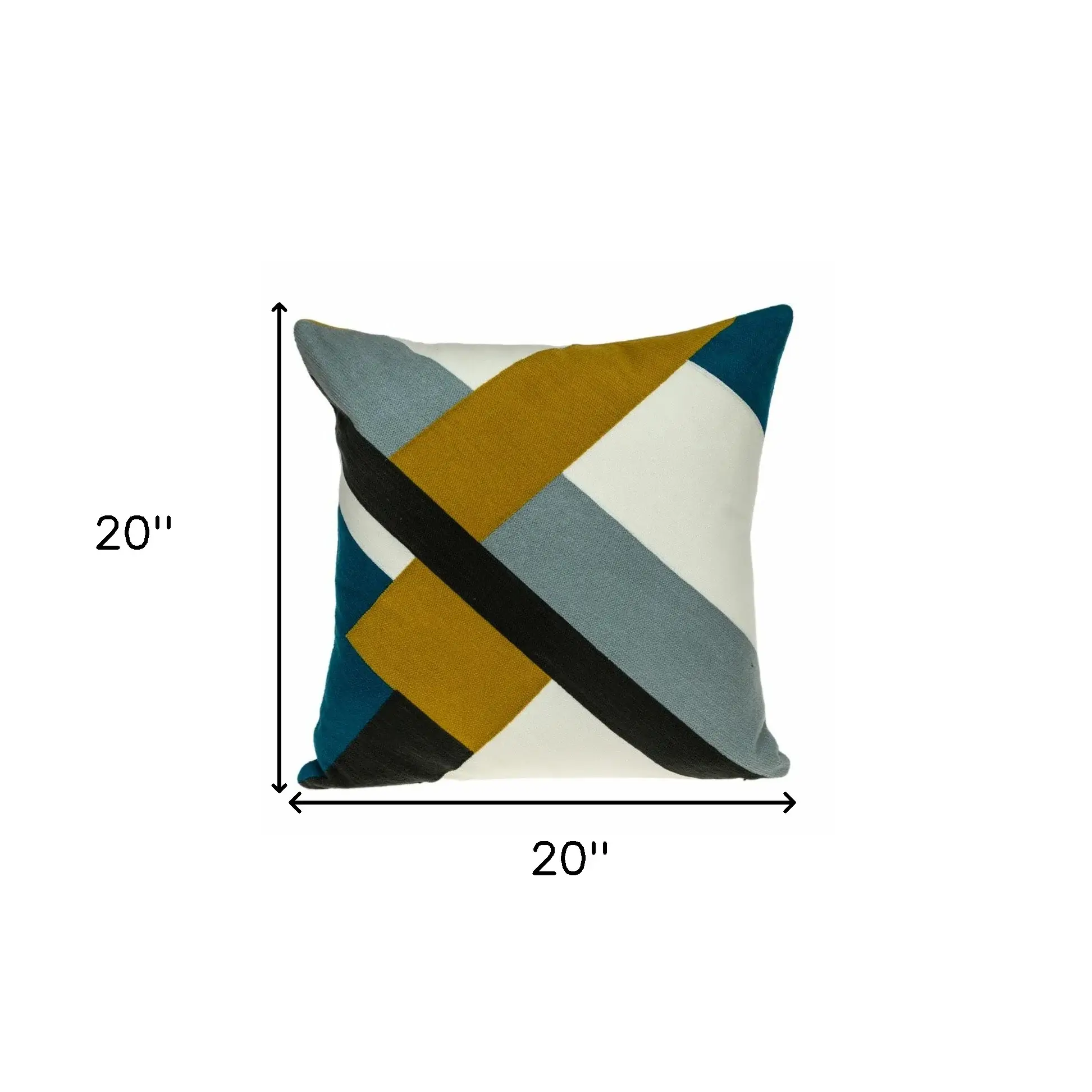 20" Brown and Black Cotton Throw Pillow - Image 6
