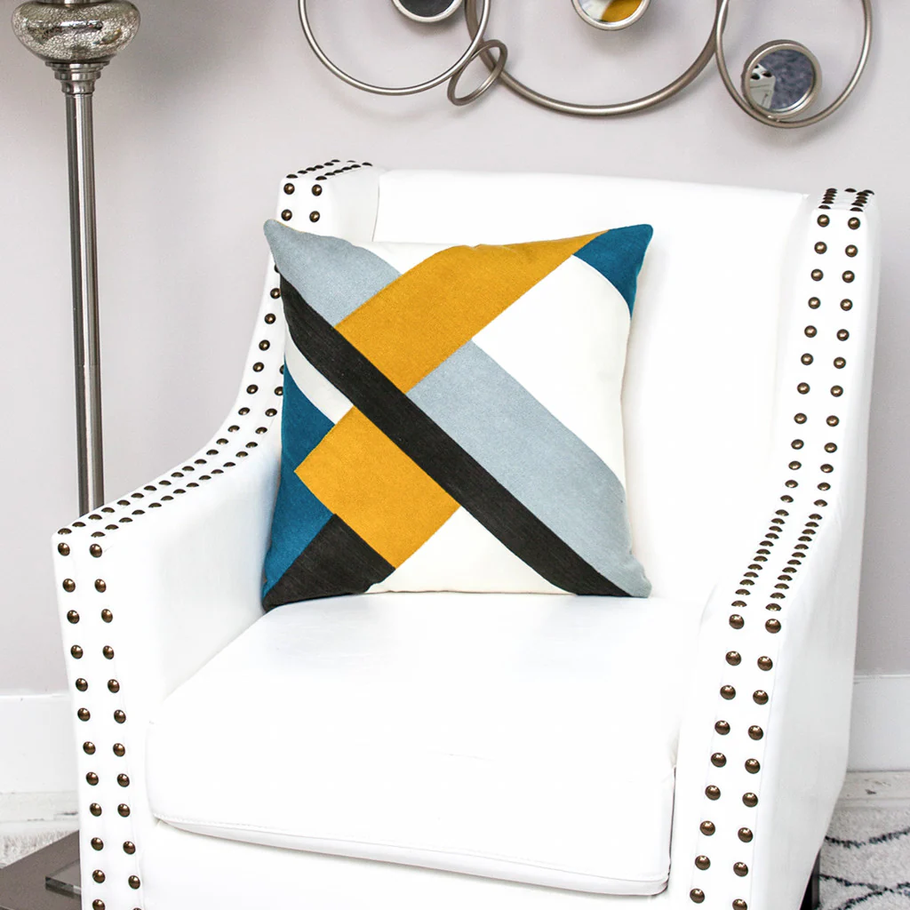 20" Brown and Black Cotton Throw Pillow - Image 7