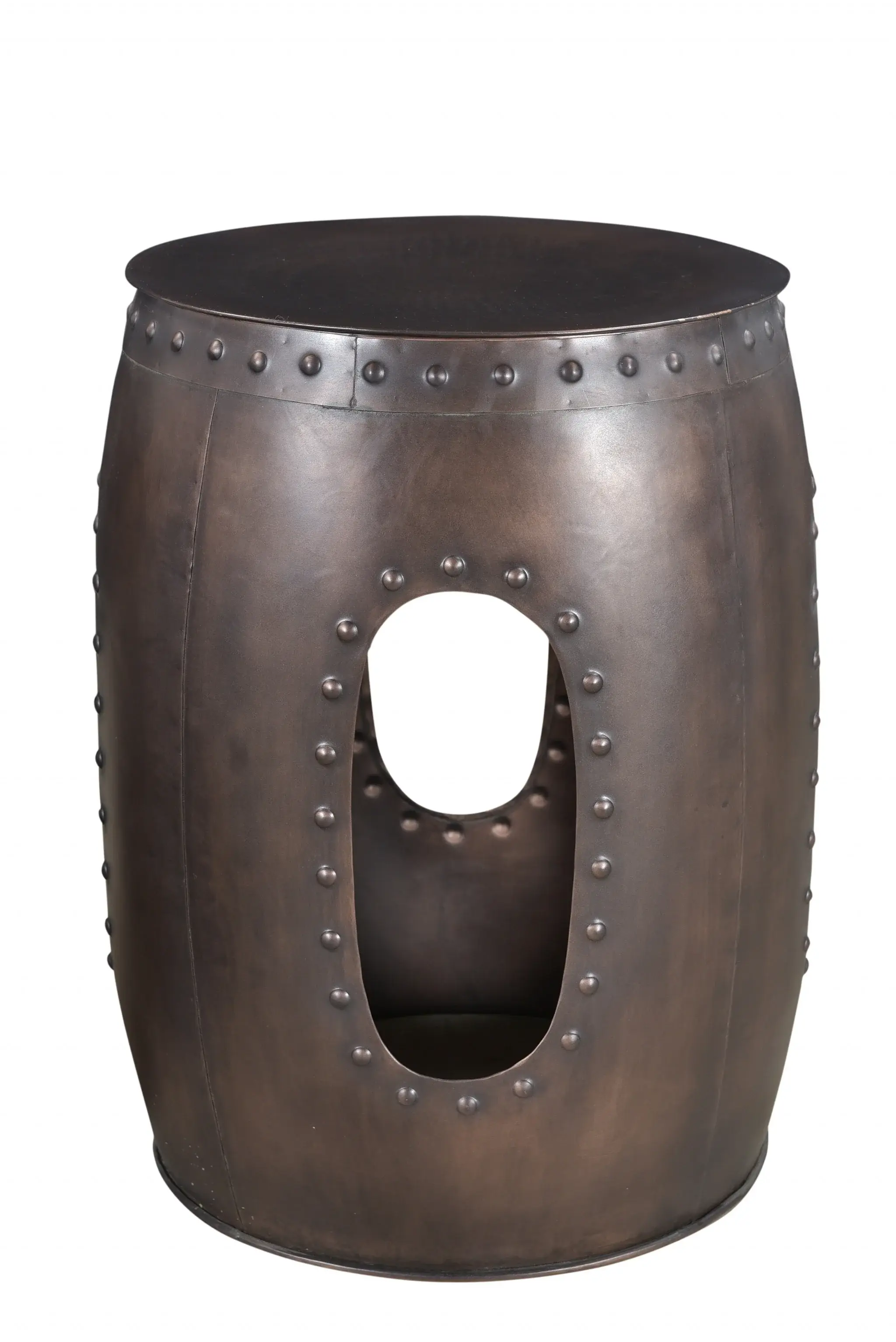 20" Copper Iron Round End Tables - Image 4