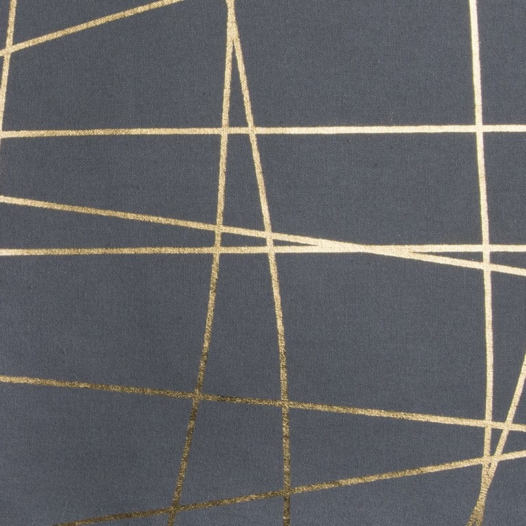 20" Gray and Gold Abstract Linework Cotton Throw Pillow - Image 3