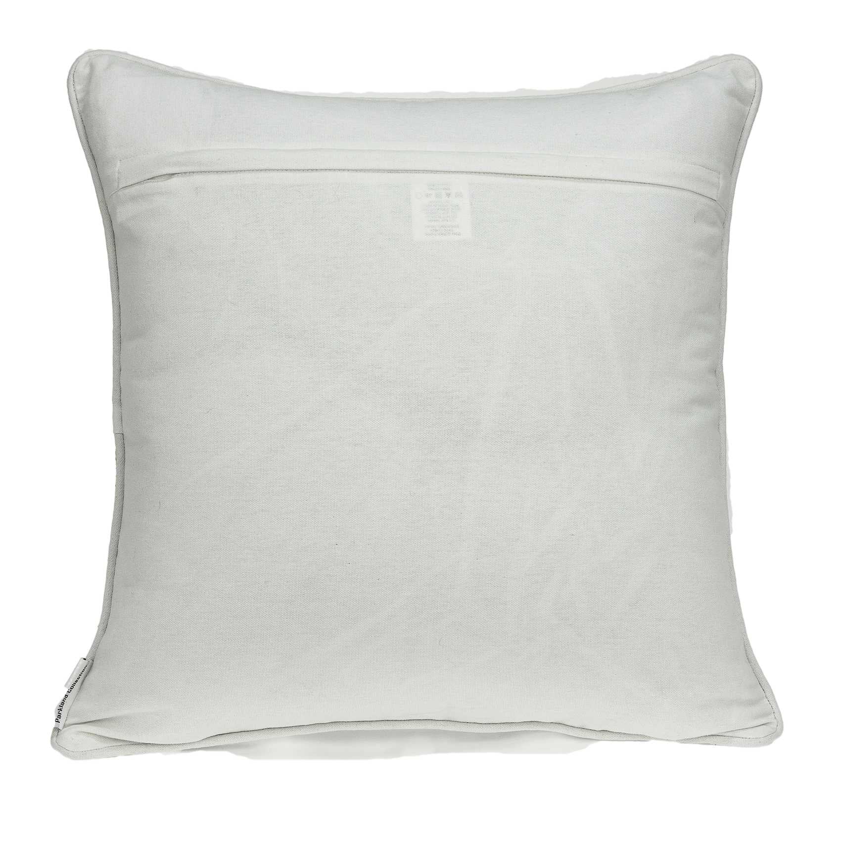 20" Gray and White Greek Key Cotton Throw Pillow - Image 4