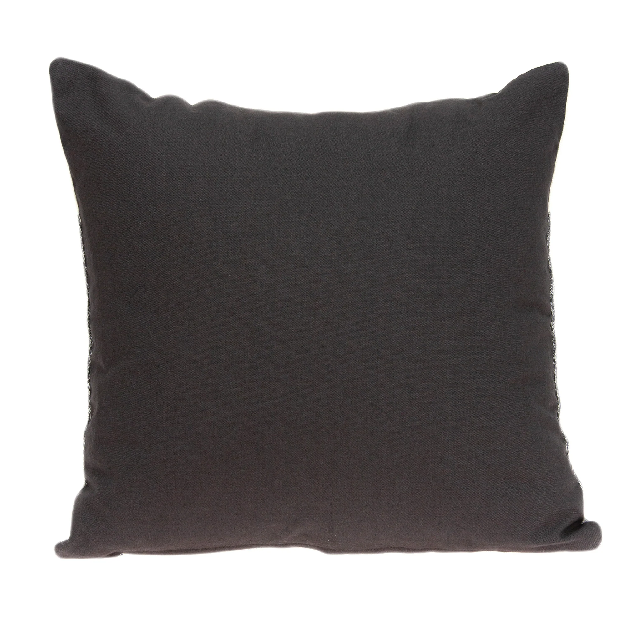 20" Gray Cotton Throw Pillow - Image 3