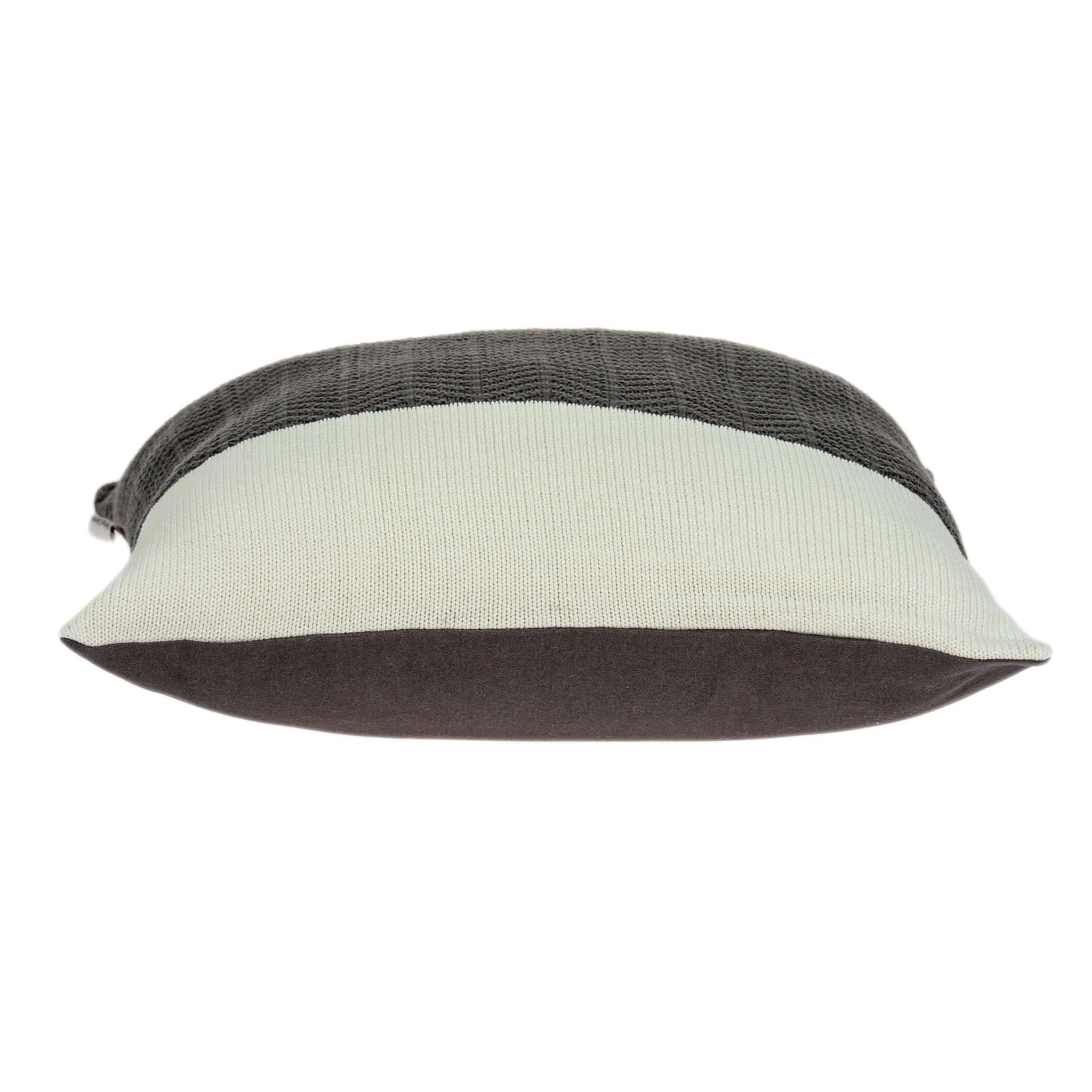 20" Gray Cotton Throw Pillow - Image 4