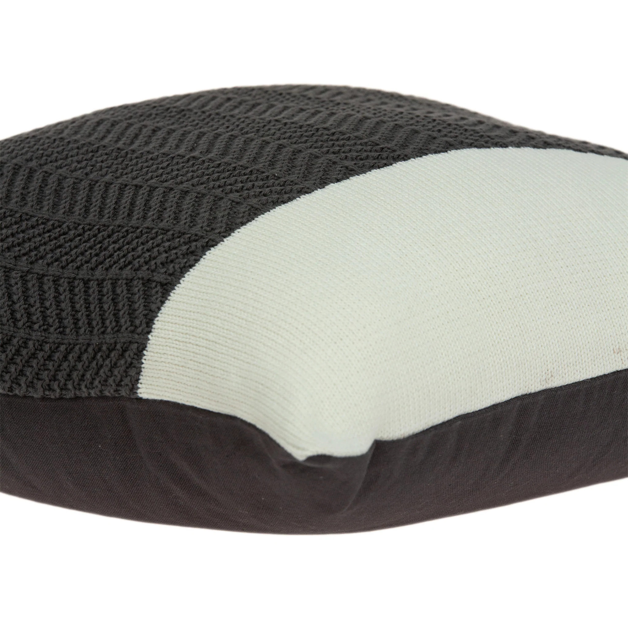 20" Gray Cotton Throw Pillow - Image 5