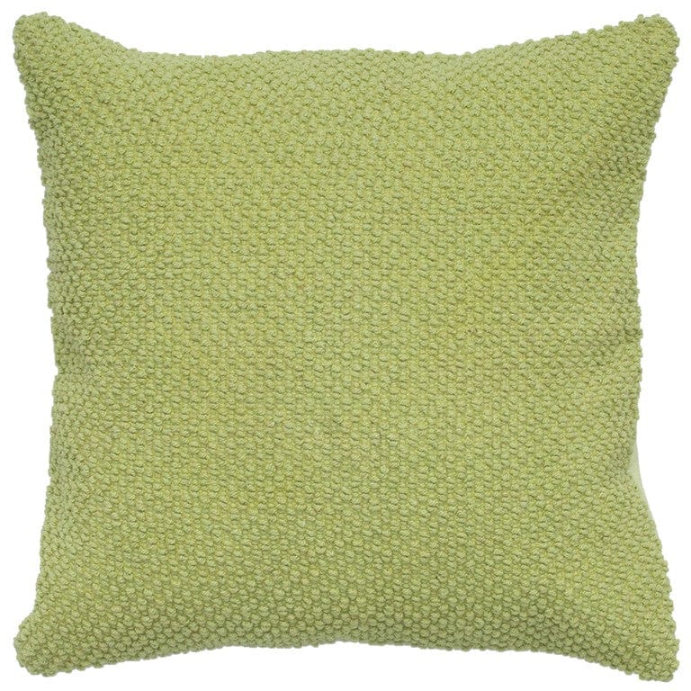 20" Green Cotton Throw Pillow