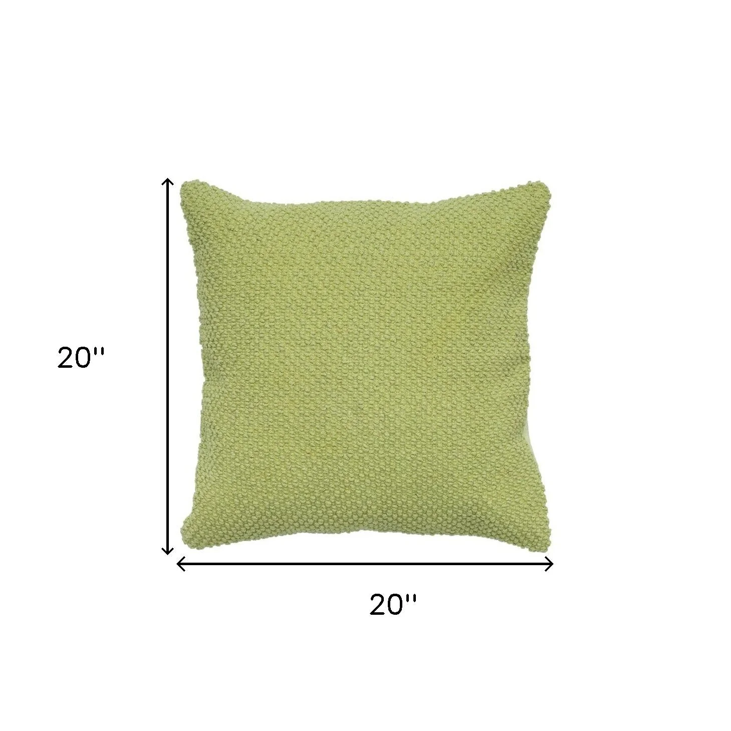 20" Green Cotton Throw Pillow - Image 5